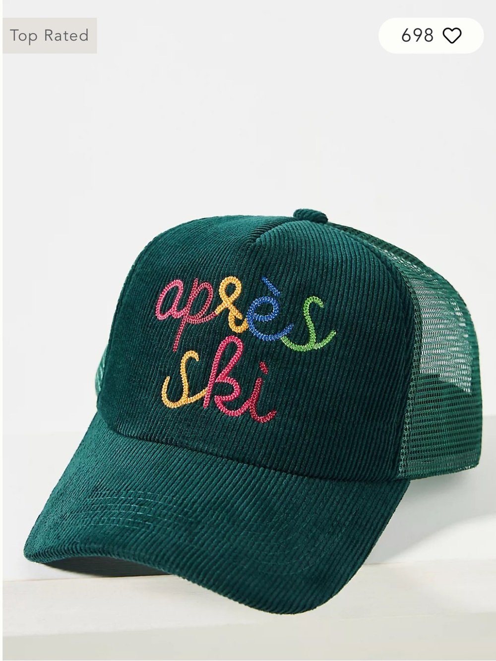 Anthropologie WORN/WEST Après Ski' Corduroy Trucker Hat NWT adidas